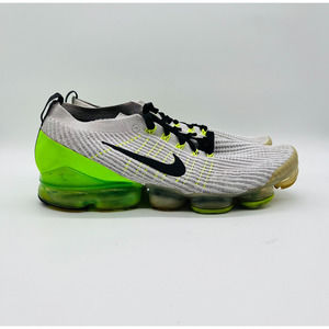 Nike Air VaporMax Flyknit 3 Mens 11.5 Electric Green Sneakers Trainer Shoes Read
